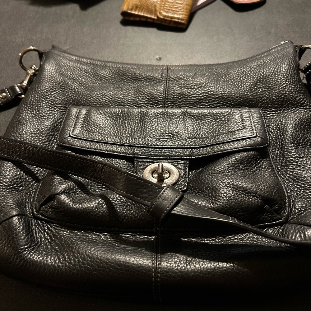 Coach Black Leather Crossbody Bag